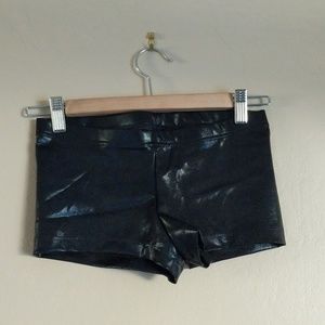 Balera Booty Shorts Hot Pants S Metallic Black